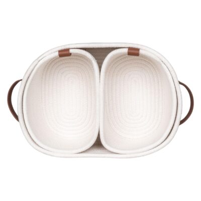 witte katoenen opbergmanden set afbeelding 4