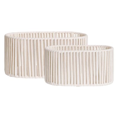 off white katoenen opbergmanden set afbeelding 4