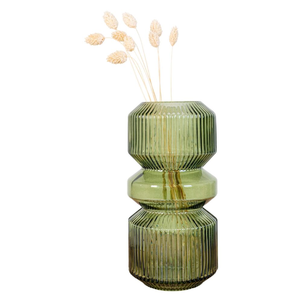 groene glazen vaas ø12x25 afbeelding 2