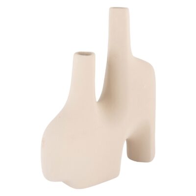 keramische zandkleur vaas afbeelding 3