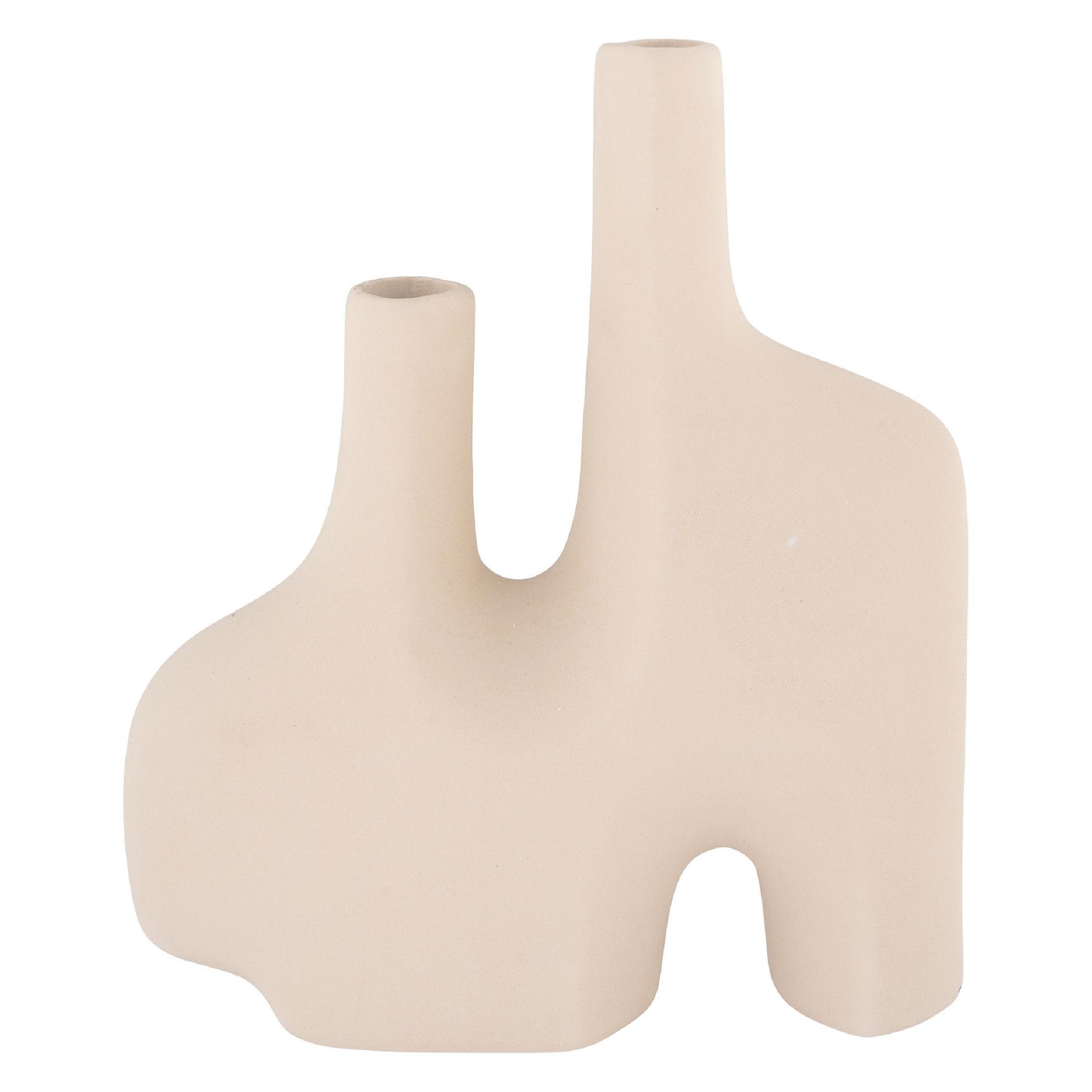 keramische zandkleur vaas afbeelding 1