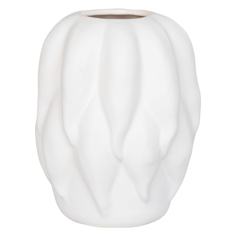 beige keramieken vaas 26 cm afbeelding 1