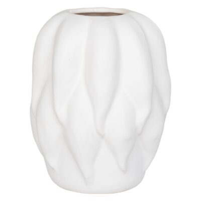 beige keramieken vaas 26 cm afbeelding 1