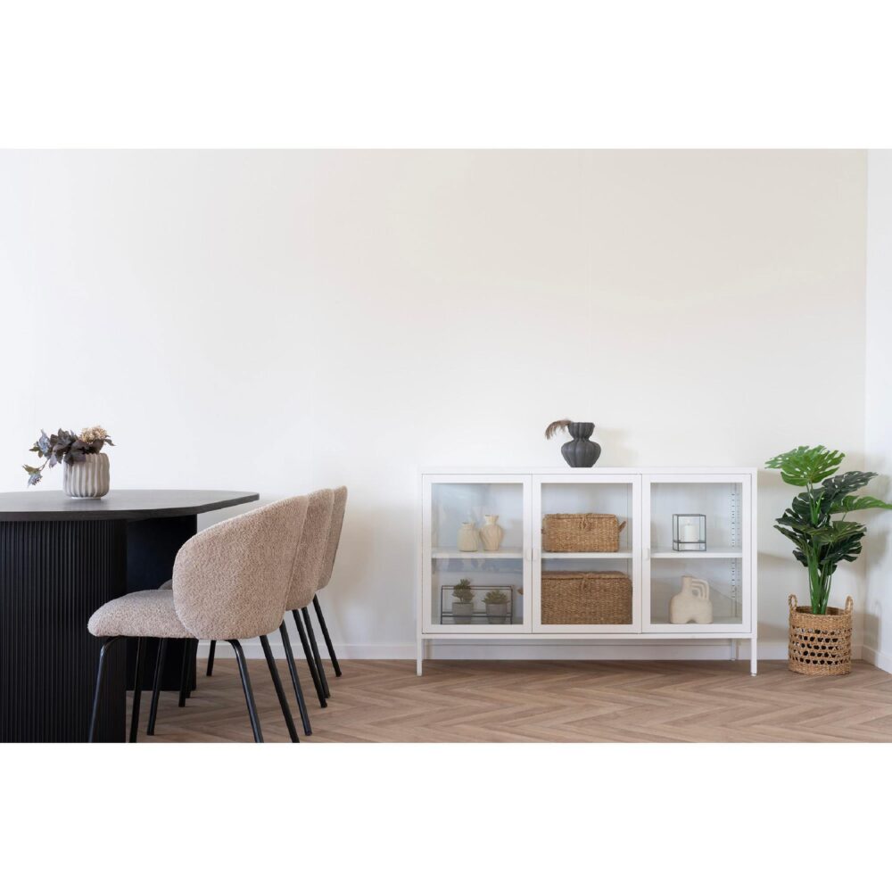 zwarte ronde keramische vaas afbeelding 4