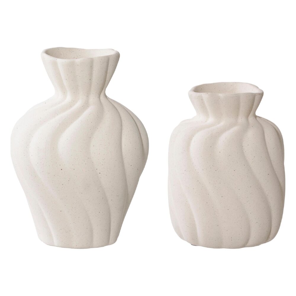 witte keramische vazen set afbeelding 1