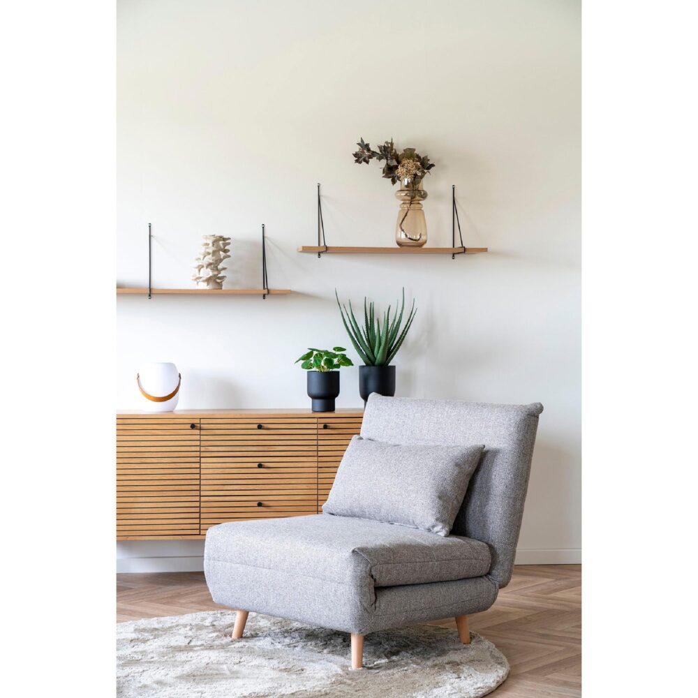 lichtbruine gerookte glazen vaas 31 cm afbeelding 5