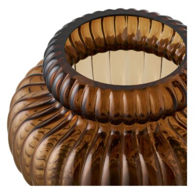 smoked brown mondgeblazen glazen vaas afbeelding 2