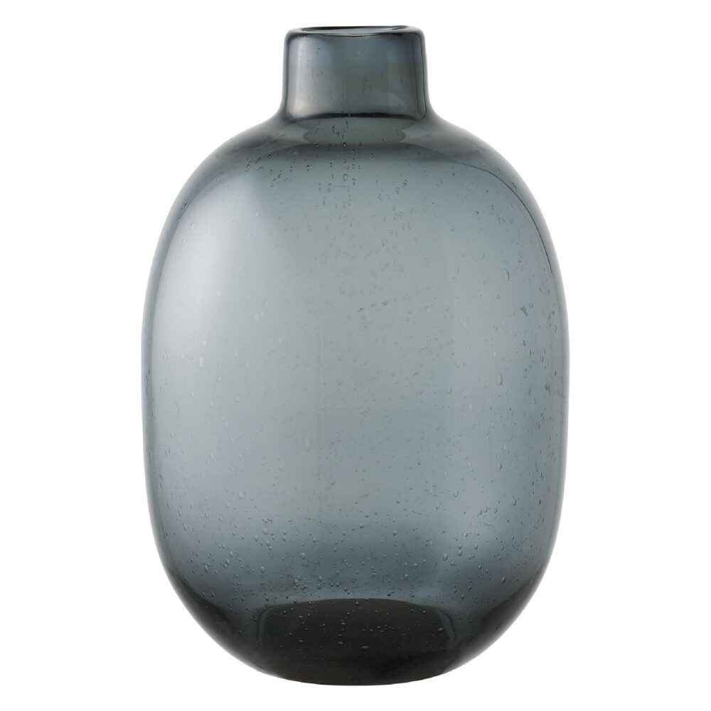 grote zwarte glazen vaas rookglas afbeelding 1