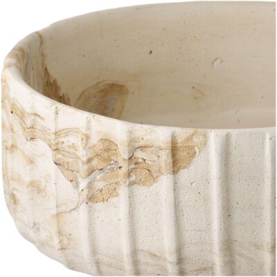 bruine beige stenen bloemenvaas afbeelding 2