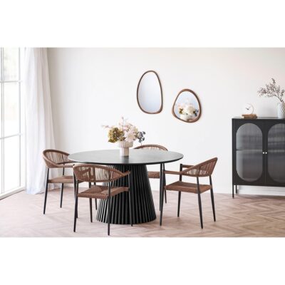 bruine beige stenen bloemenvaas afbeelding 5