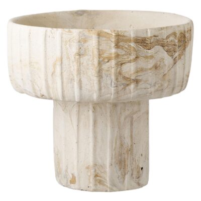 bruine beige stenen bloemenvaas afbeelding 1