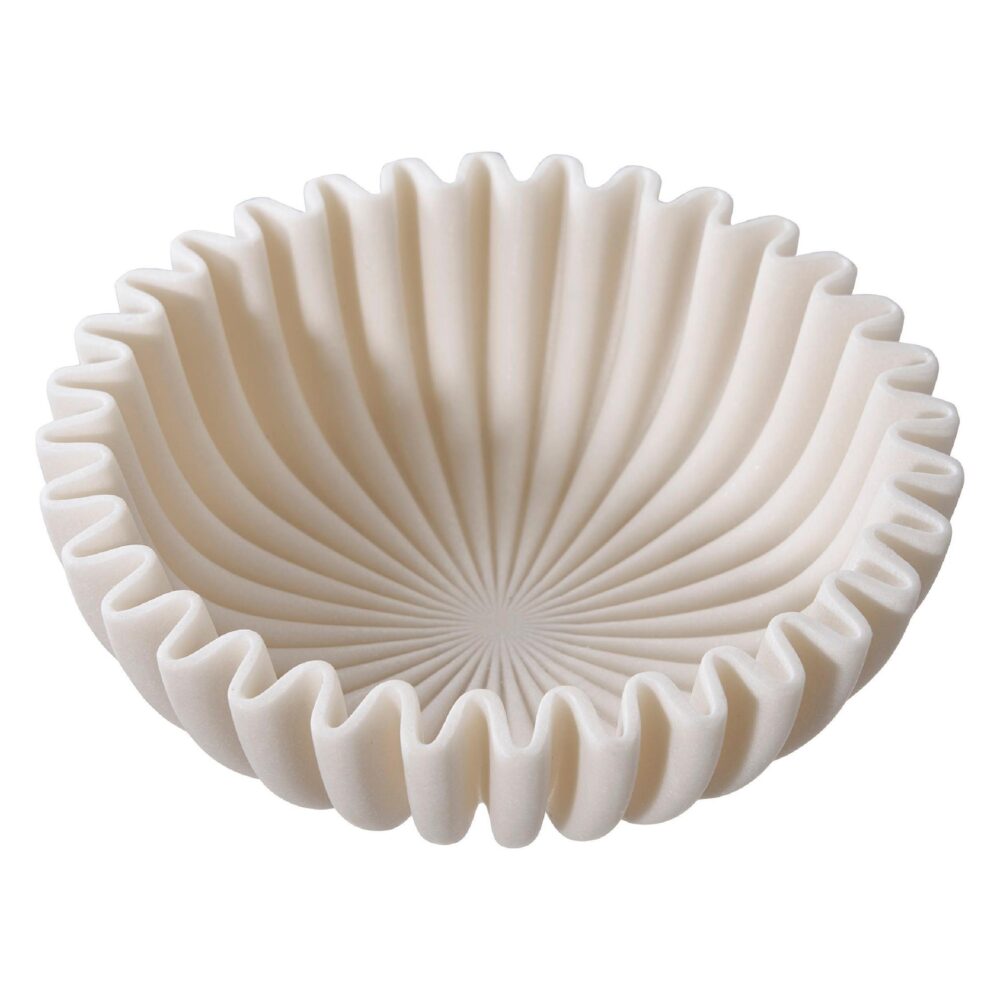 beige polyresin schaal 20 cm afbeelding 2