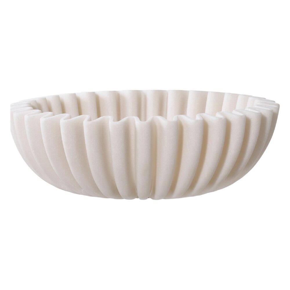 beige polyresin schaal 20 cm afbeelding 1