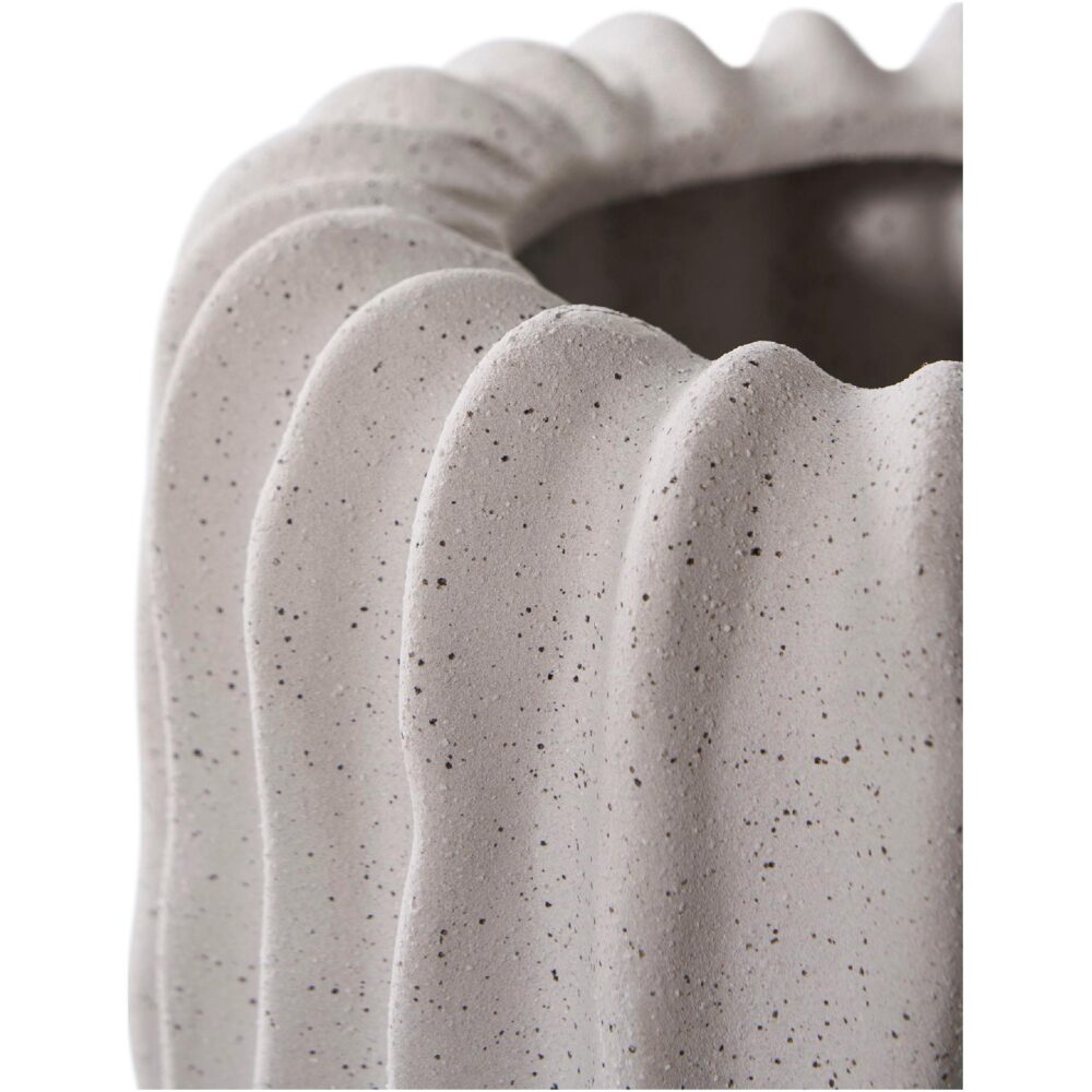 grijze keramische bloempot 15 cm afbeelding 2