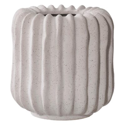 grijze keramische bloempot 15 cm afbeelding 1