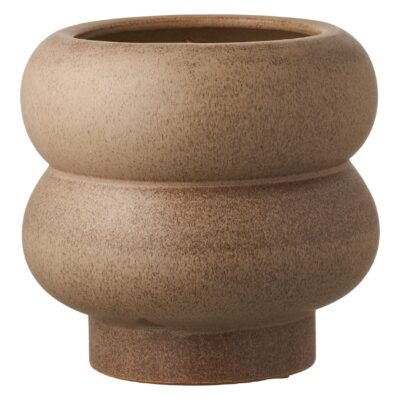 bruine keramische bloempot 19 cm afbeelding 1
