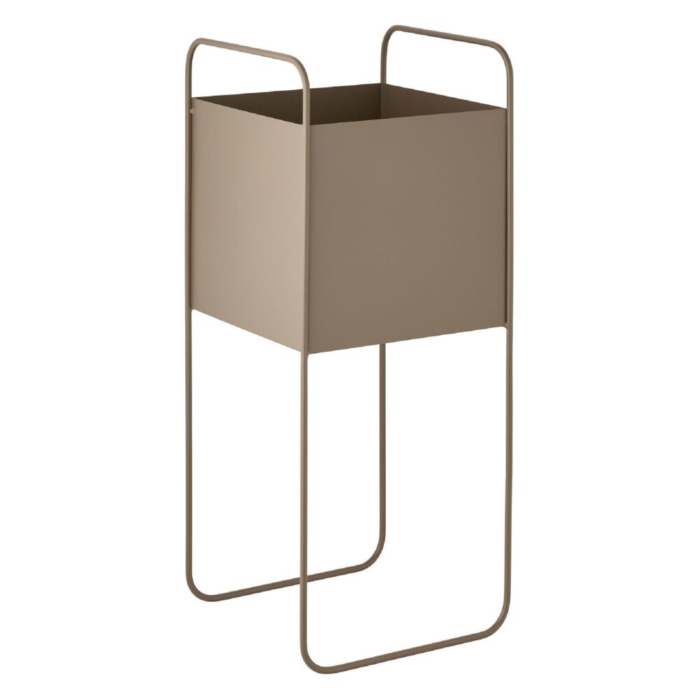 bruine stalen plantenstandaard met bloempot afbeelding 2