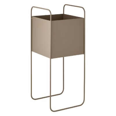 bruine stalen plantenstandaard met bloempot afbeelding 2