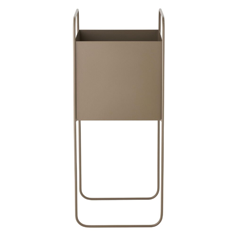 bruine stalen plantenstandaard met bloempot afbeelding 1