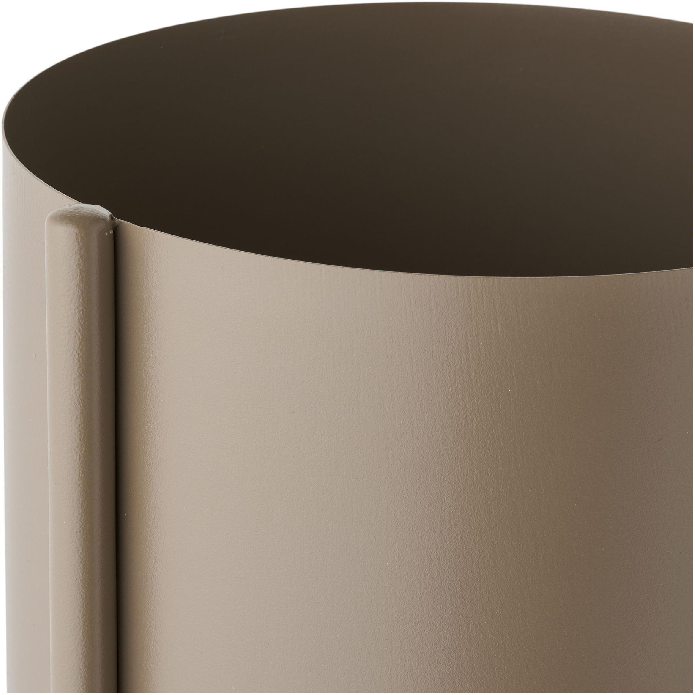 hoge stalen bloempot met plantenstandaard bruin afbeelding 4