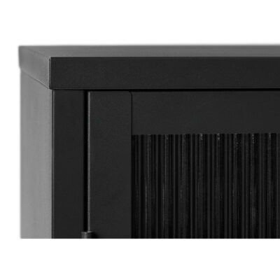 zwart metalen dressoir Leni met glazen deuren afbeelding 5