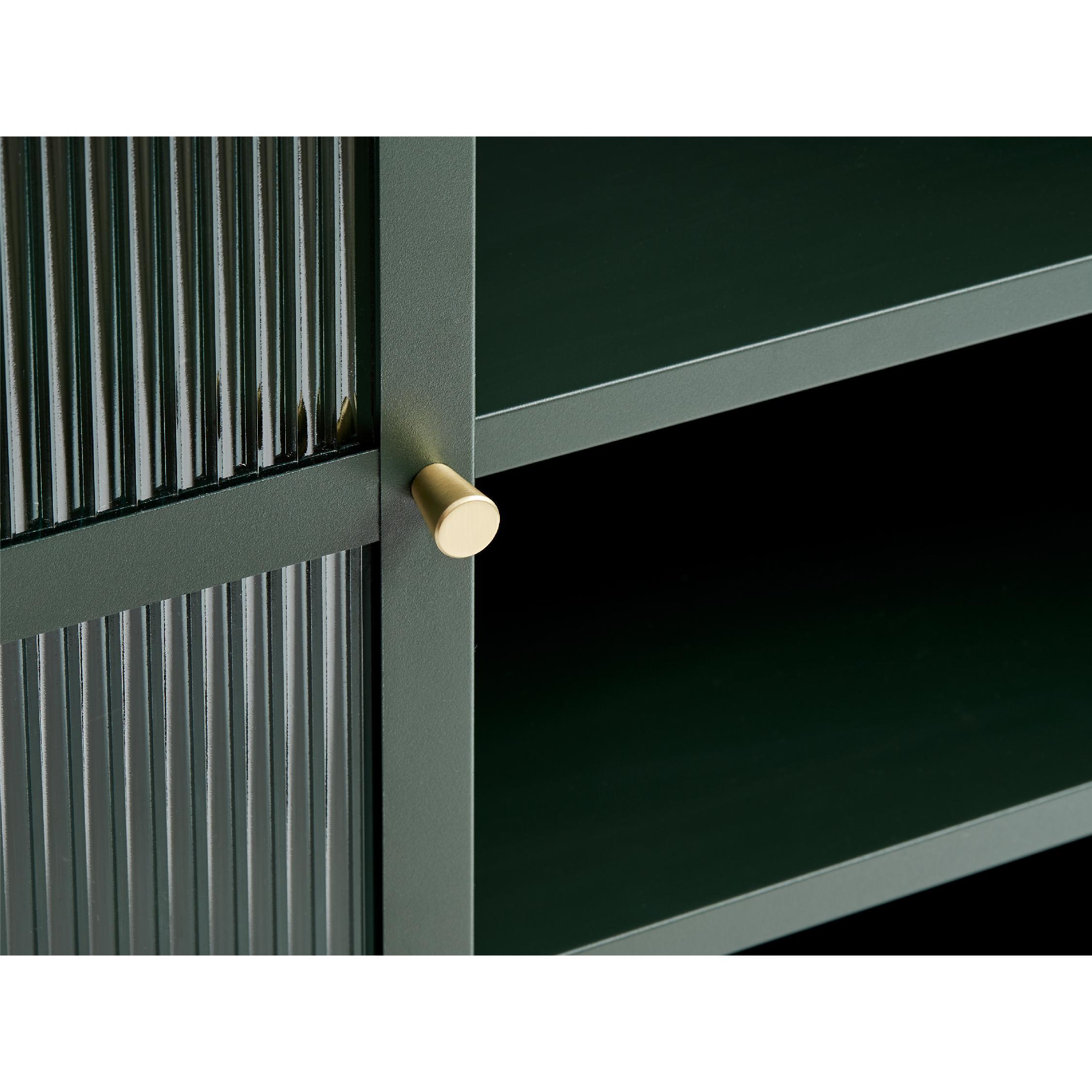 metalen vitrinekast Leni donkergroen afbeelding 5