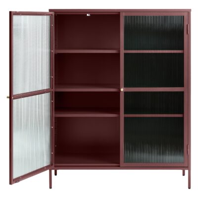 wijnrode vitrinekast Leni afbeelding 3