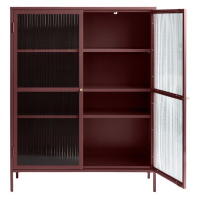 wijnrode vitrinekast Leni afbeelding 4