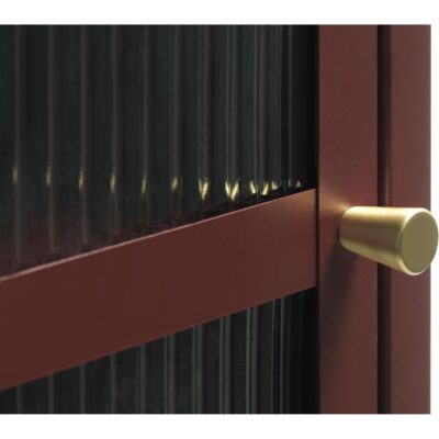 smalle metalen vitrinekast Leni blauw afbeelding 5