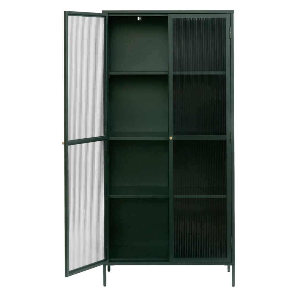 groene metalen vitrinekast Leni afbeelding 2