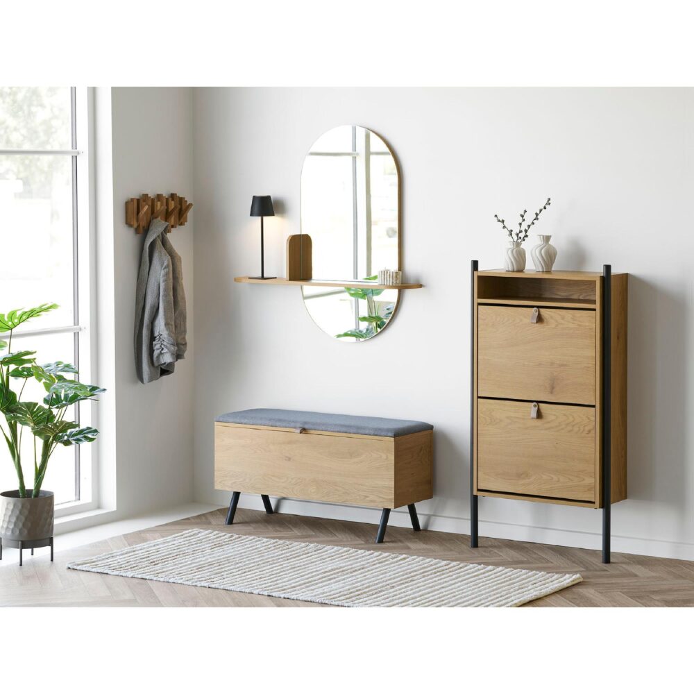 houten wandkapstok eikenlook afbeelding 7