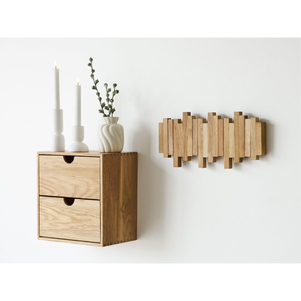 houten wandkapstok eikenlook afbeelding 8