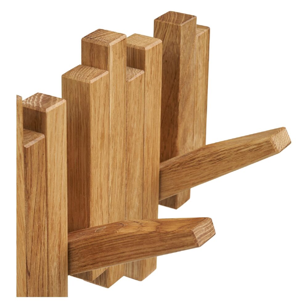 houten wandkapstok eikenlook afbeelding 4