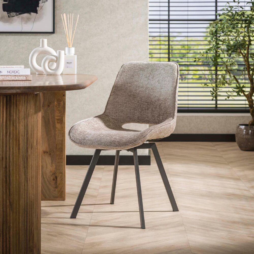 draaibare eetkamerstoelen Eldan zand afbeelding 7