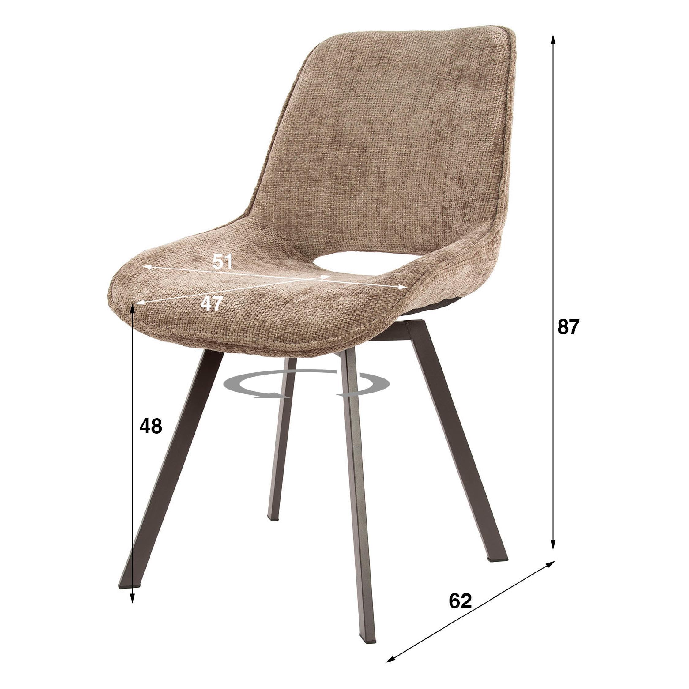 draaibare eetkamerstoelen Eldan champagne afbeelding 6