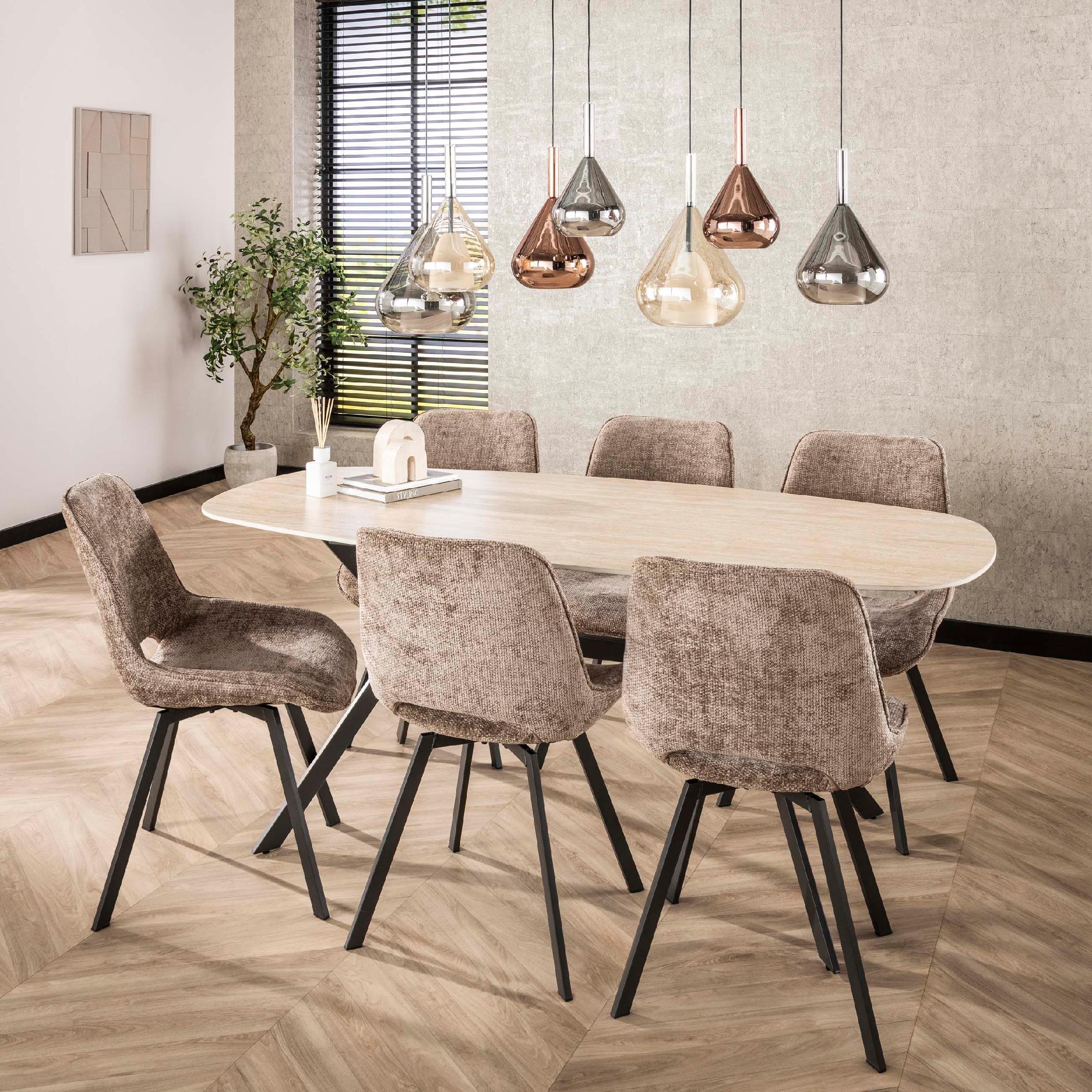 draaibare eetkamerstoelen Eldan champagne afbeelding 8