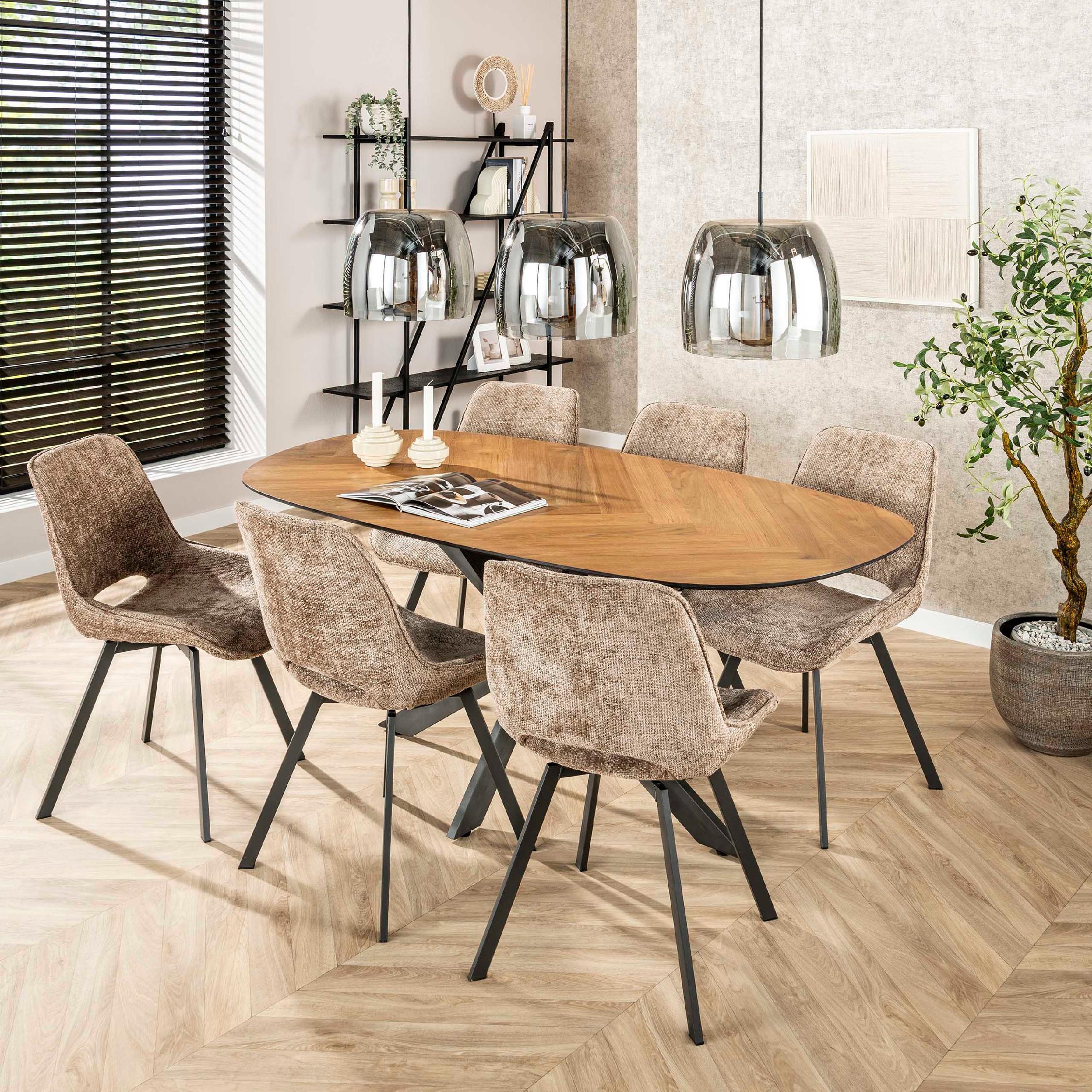 draaibare eetkamerstoelen Eldan champagne afbeelding 10