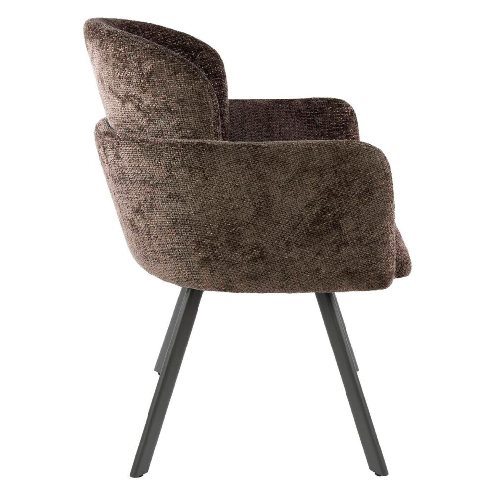 draaibare taupe eetkamerstoelen met armleuning Ami afbeelding 4