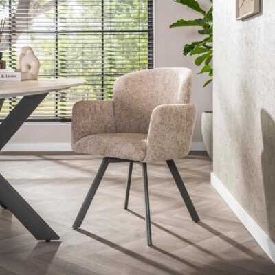 draaibare eetkamerstoelen Ami zand afbeelding 7