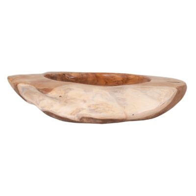 houten fruitschaal teak 40 cm afbeelding 1