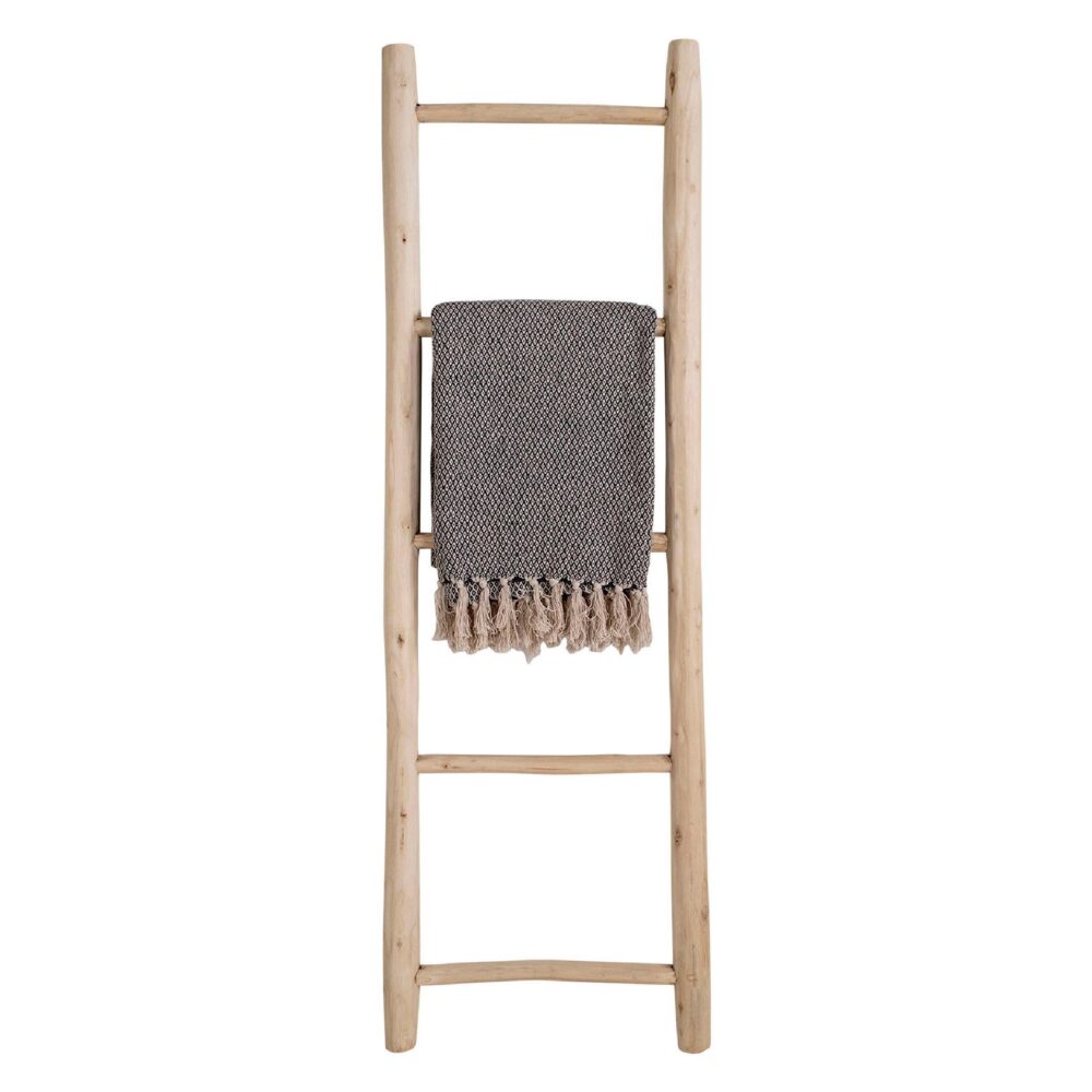 houten decoratieve ladder handdoekrek afbeelding 2