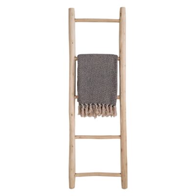 houten decoratieve ladder handdoekrek afbeelding 2
