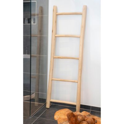 houten decoratieve ladder handdoekrek afbeelding 7
