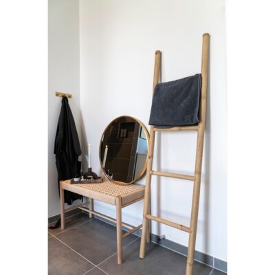 houten decoratieve ladder handdoekrek afbeelding 8