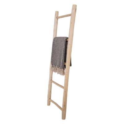 houten decoratieve ladder handdoekrek afbeelding 3