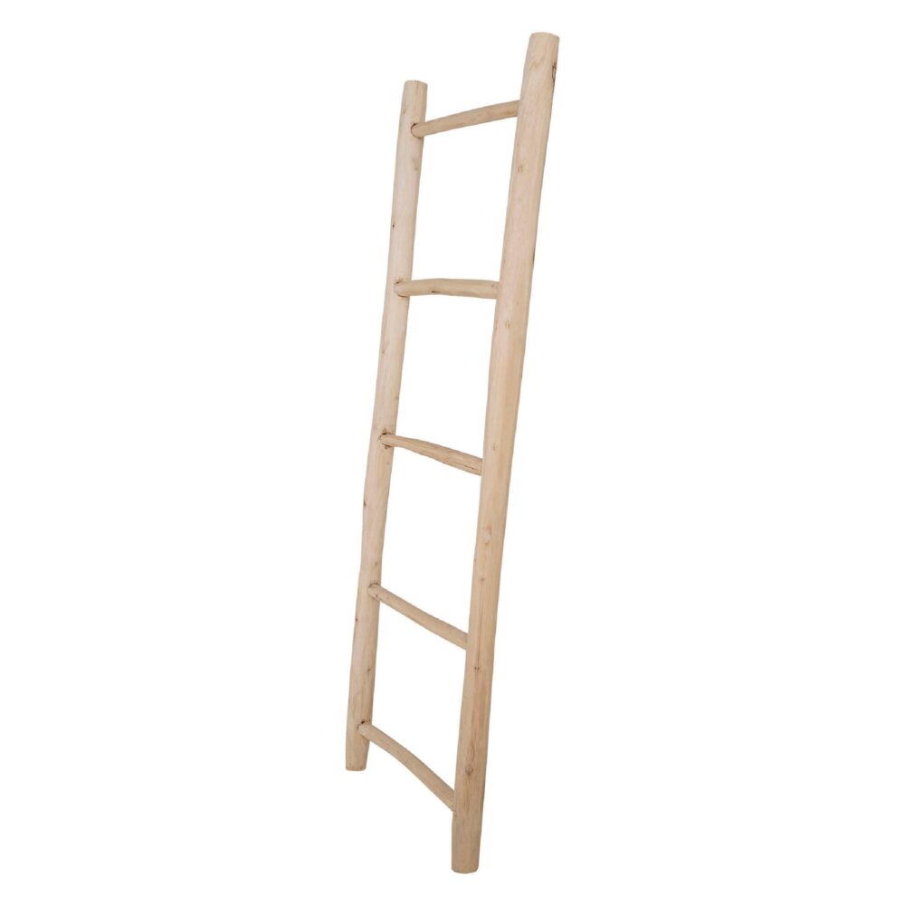 houten decoratieve ladder handdoekrek afbeelding 4