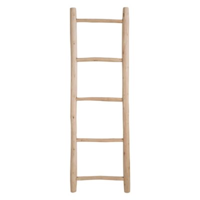 houten decoratieve ladder handdoekrek afbeelding 1