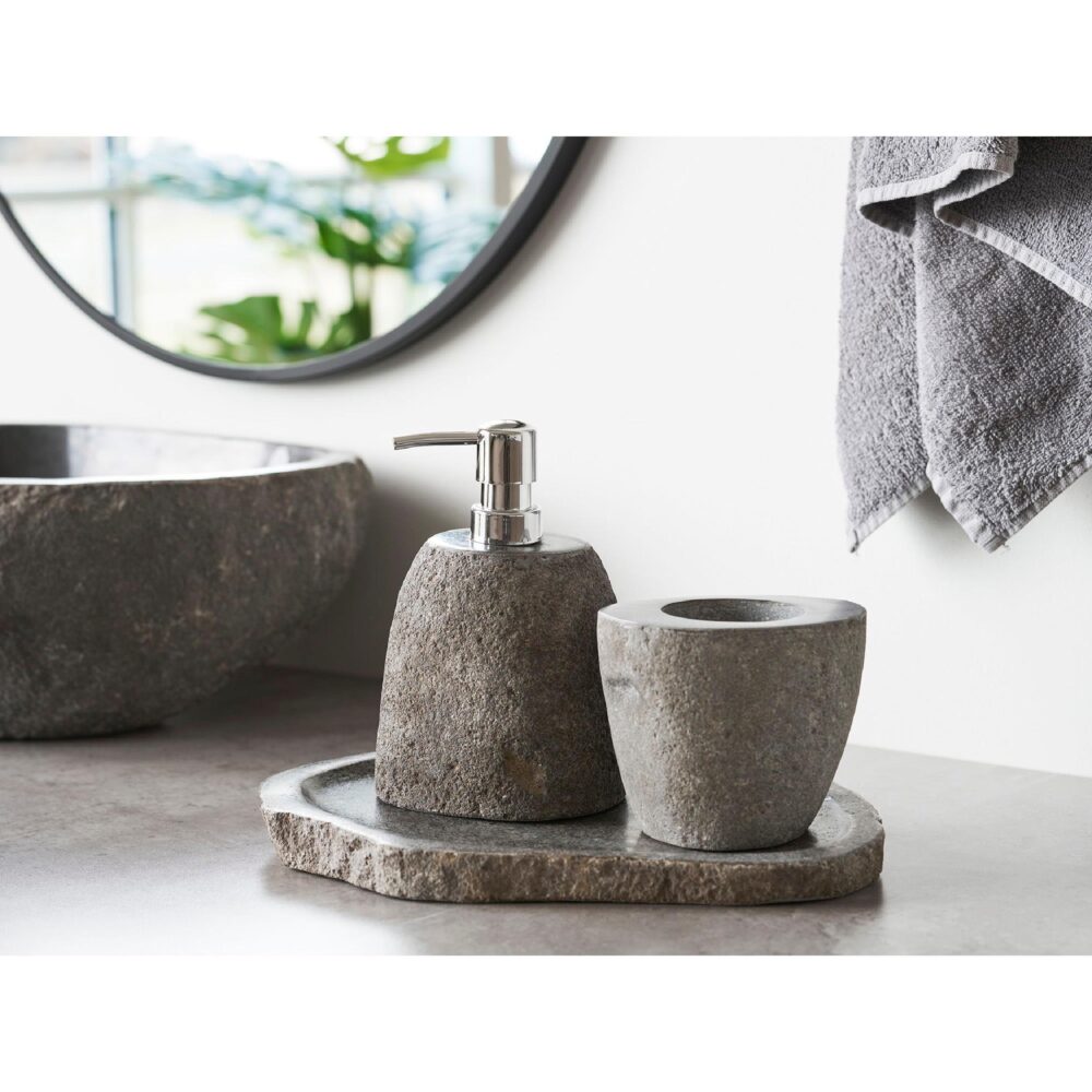 natuurstenen badkamer accessoires set afbeelding 6