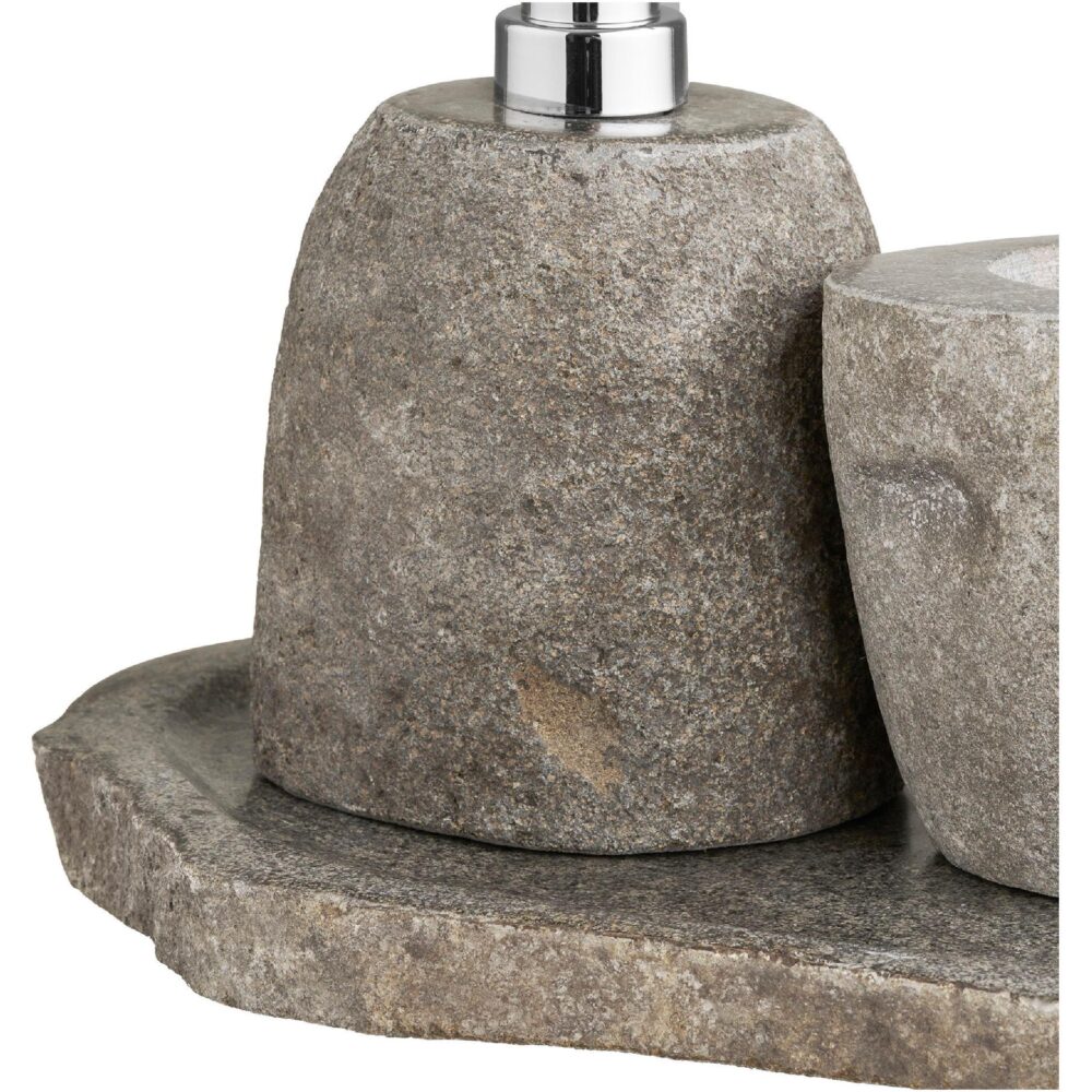 natuurstenen badkamer accessoires set afbeelding 4