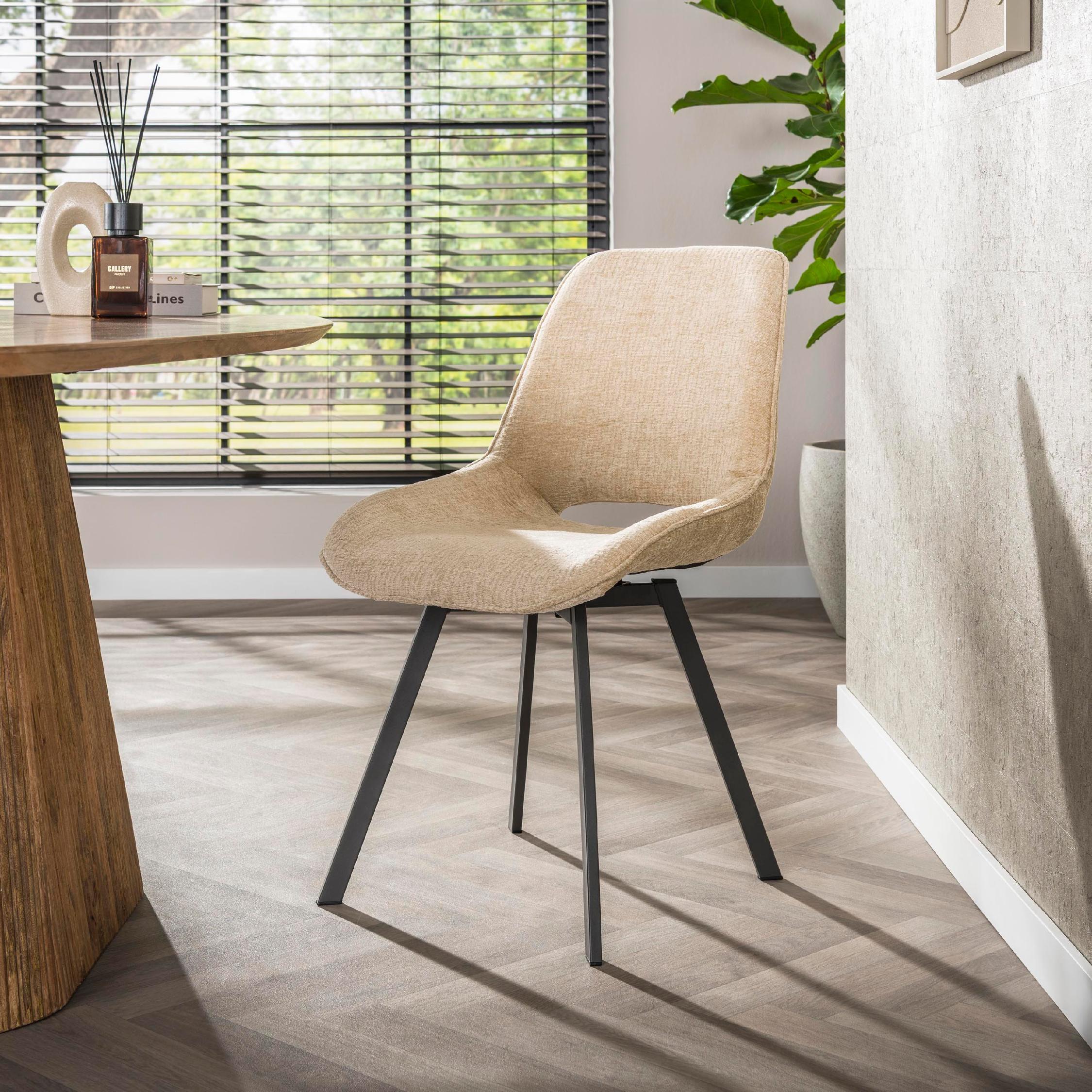 draaibare eetkamerstoelen Eldan zand afbeelding 7